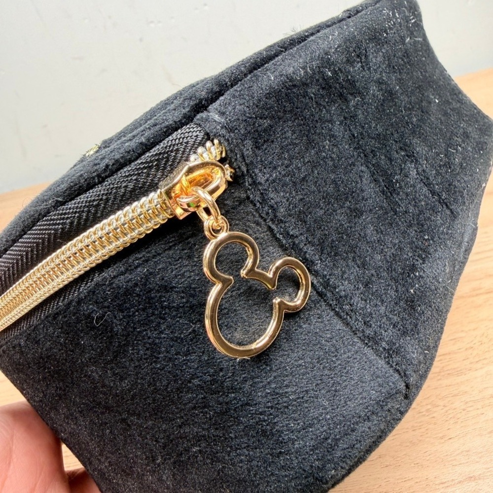 Disney Primark Fantasia Cosmetic Makeup Bag Black Sorcerer Mickey Velvet‎ NWT - Picture 5 of 10